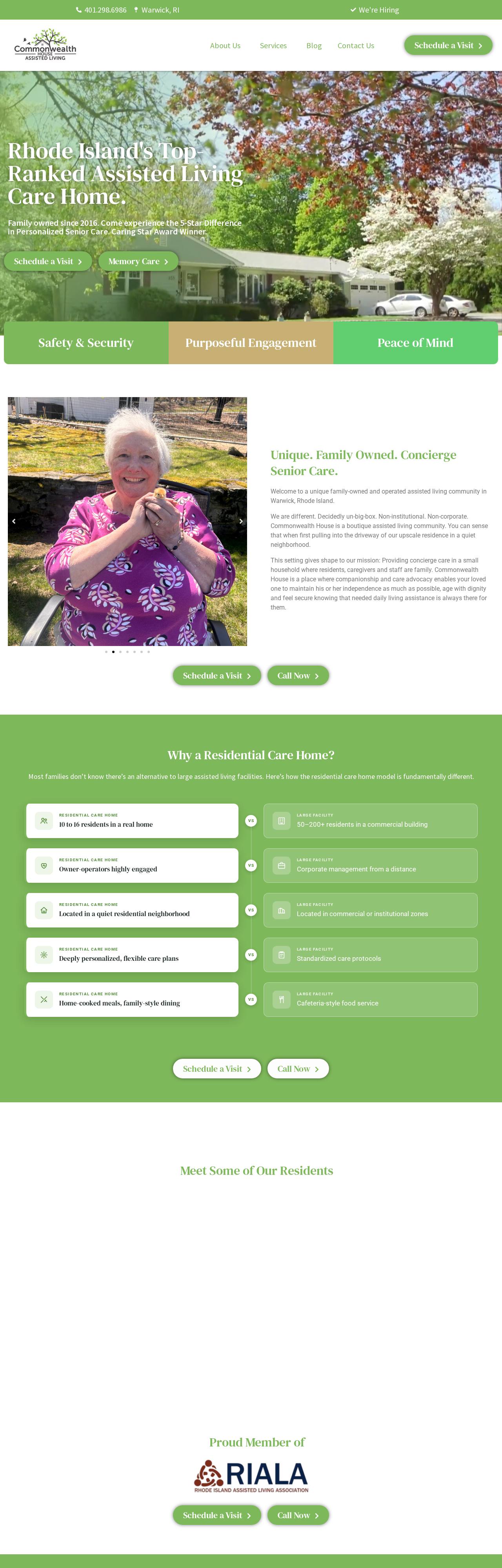 Commonwealth House website homepage
