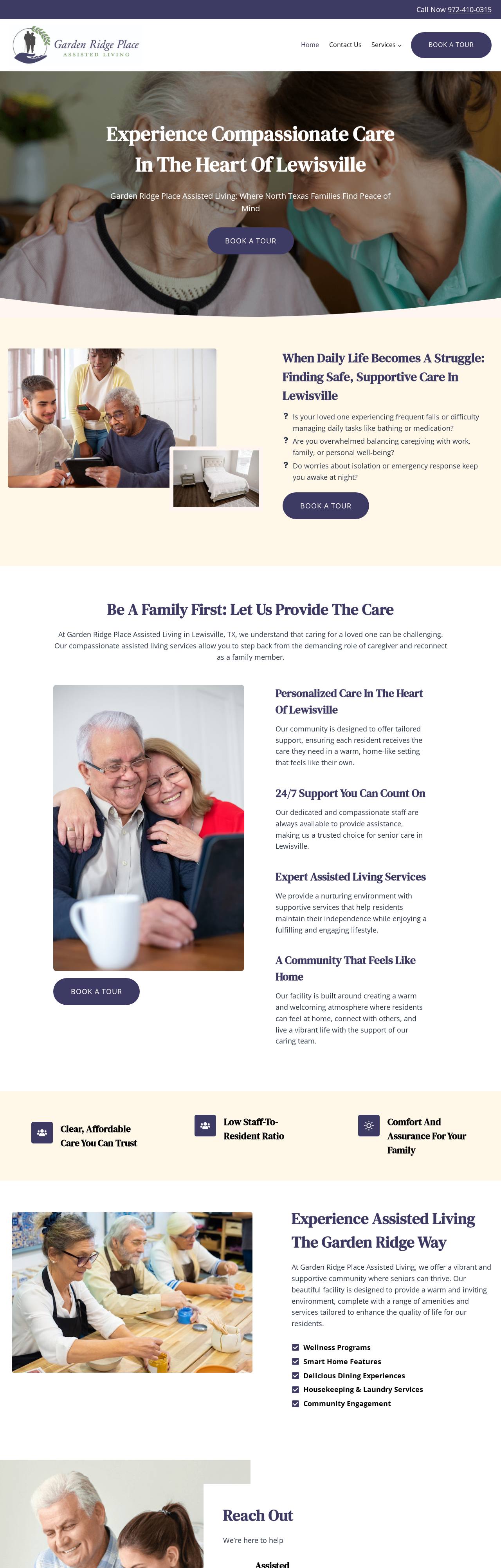 Garden Ridge Place website homepage